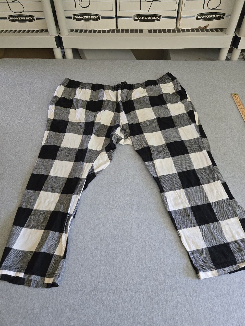 Old Navy Men's 3XL Black Buffalo Plaid Flannel Pajama Pants
